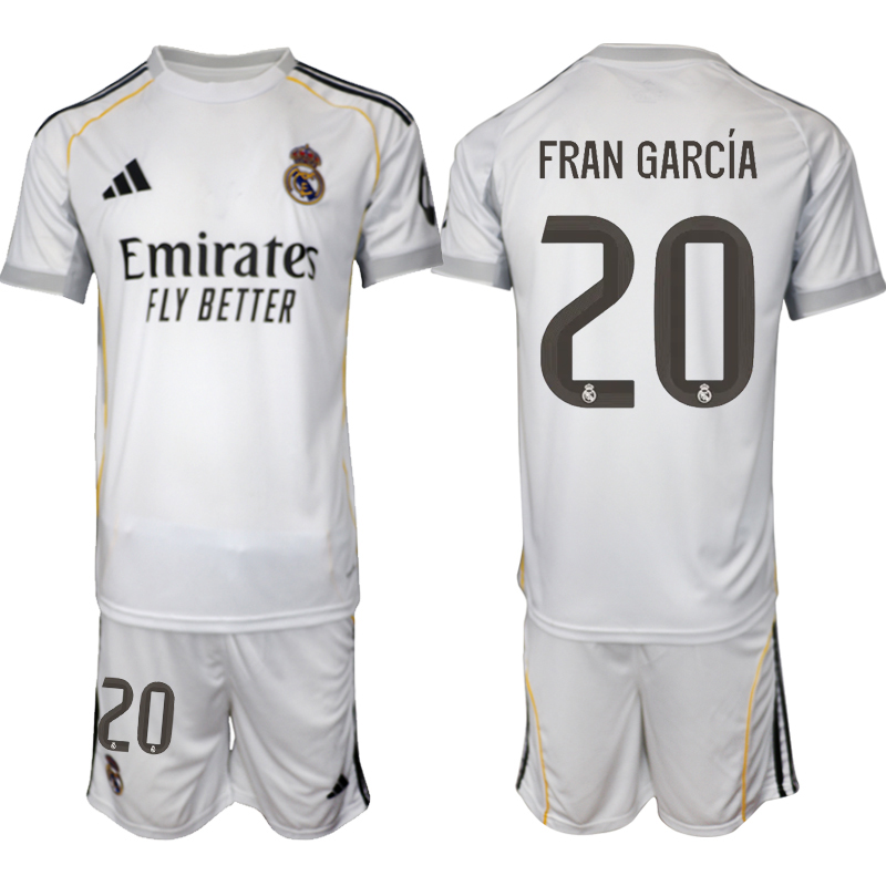 Men 2025-2026 Club Real Madrid home white #20 Soccer Jersey 01->real madrid jersey->Soccer Club Jersey